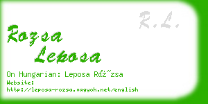 rozsa leposa business card